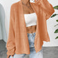 Open Front Dropped Shoulder Cardigan