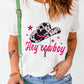 Graphic Round Neck Short Sleeve T-Shirt