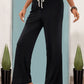 Beautiful Bea Drawstring High Waist Straight Pants