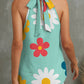 Flower Grecian Neck Tank