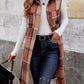 Plaid Button Up Vest Coat