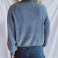 Round Neck Dropped Shoulder Long Sleeve Sweater