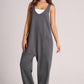 Wide Strap Jumpsuit with Pockets