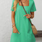 Mandy Square Neck Short Sleeve Mini Dress