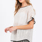 GeeGee Contrast Trim Short Sleeve Knit Cover Up