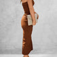 Amanda Full Size Slit Tube Midi Dress