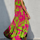 Tiered Printed V-Neck Sleeveless Dress