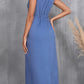 Ruched Sleeveless Midi Dress