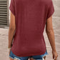Full Size Lace Detail V-Neck Short Sleeve T-Shirt