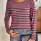 Striped Round Neck Long Sleeve T-Shirt
