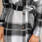 FAM-FAM Tied Plaid Button Up Shacket