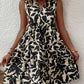 Printed Notched Sleeveless Mini Dress