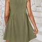 Full Size Plunge Wide Strap Mini Tank Dress