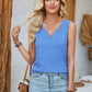 Full Size Heathered Notched Wide Strap Tank