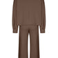 Round Neck Long Sleeve Top and Pants Set