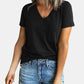 Full Size Pocketed V-Neck Short Sleeve T-Shirt