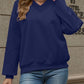 V-Neck Long Sleeve Dropped Shoulder Sweatshirt