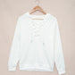 Lace Up Long Sleeve Hoodie