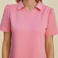 Double Take Full Size Texture Short Sleeve Dress