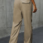 Pocketed Elastic Waist Pants