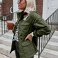 Pocketed Long Sleeve Zip Up Jacket