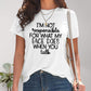 Letter Graphic Round Neck Short Sleeve T-Shirt