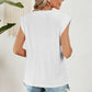 Full Size Eyelet Round Neck Tank