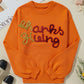 THANKSGIVING Round Neck Dropped Shoulder Sweater