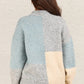 VERY J Color Block Mock Neck Drop Shoulder Sweater
