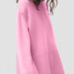 Side Slit Turtleneck Drop Shoulder Sweater