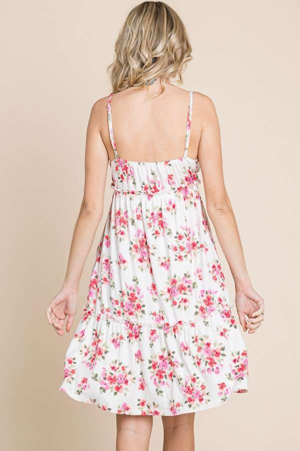 Culture Code Full Size Floral Frill Cami Dress *