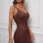 Ribbed Scoop Neck Knit Dress