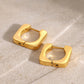 18K Gold-Plated Stainless Steel Square Earrings