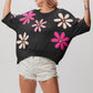 BiBi Floral Pattern Cropped Sweater - Brand BiBi