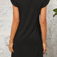 Pocketed Ruffled Cap Sleeve Mini Dress