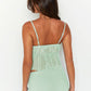 Square Neck Sleeveless Top and Ruched Skirt Set