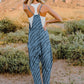 Double Take Full Size Printed V-Neck Sleeveless Jumpsuit