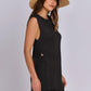 Mandy Side Slit Round Neck Tank and Shorts Sweater Set