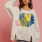 BiBi LOVE Heart Patch Slit French Terry Sweatshirt - Brand BiBi