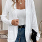 Pocketed Eyelet Open Front Cover Up