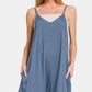 Zenana Spaghetti Strap Wide Leg Overalls with Pockets