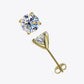 925 Sterling Silver 1 Carat Moissanite 4-Prong Stud Earrings