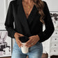 Perfee Surplice Long Sleeve Top