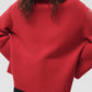 Side Slit Turtleneck Drop Shoulder Sweater