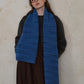 Striped Detail Knit Scarf