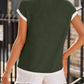 Contrast Trim Round Neck Short Sleeve T-Shirt