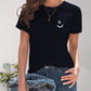 Smile Graphic Round Neck Short Sleeve T-Shirt