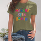 Full Size Letter Graphic Round Neck Short Sleeve T-Shirt