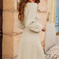 Texture V-Neck Long Sleeve Mini Dress