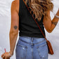 Waffle-Knit Scoop Neck Tank